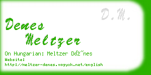 denes meltzer business card